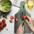 thumbnail image 3 of Galaxy Cutting Board, Small Planet Under Ufo Death Star Fictional Outer Space Themed Pattern, Decorative Tempered Glass Cutting and Serving Board, Wine Bottle Shape, Brown Grey, by Ambesonne, 3 of 5