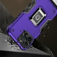 thumbnail image 3 of For Apple iPhone XR Hybrid Cases with Magnetic Ring Holder Stand Kickstand Heavy Duty Rugged Drop Shockproof Cover ,Xpm Phone Case [ Purple ], 3 of 4