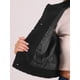 thumbnail image 5 of Chaqueta corta INSPIRE CHIC para mujer con solapa de piel sintética, abotonada, casual, de manga larga, talla XS, color negro, 5 of 6