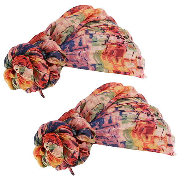 Bufanda Turbante elástico para mujer Bufanda de pelo largo Envoltura Banda para la cabeza suave Corbata Envolturas para la cabeza africana Tie-Dye Color MFZFUKR CPB-DE-LYY994-2