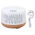thumbnail image 1 of Desktop Humidifier 300ml Wood Grain Design Low Noise Aromatherapy Humidifier with LED Color Light 100‑240V, 1 of 8