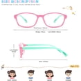 thumbnail image 3 of Paquete de 2 gafas bloqueadoras de luz azul para niños de 3 a 12 años, para computadora, 3 of 5