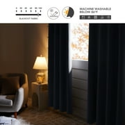 Deconovo Navy Blue Blackout Curtains for Living Room Pack of 2, Rod Pocket Window Curtain Panels 42W x 72L inch