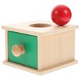 thumbnail image 1 of FELTECHELECTR Juguetes educativos de madera para niños que ejercitan la coordinación ojo-mano (estilo caja de bolas redondas), 1 of 6