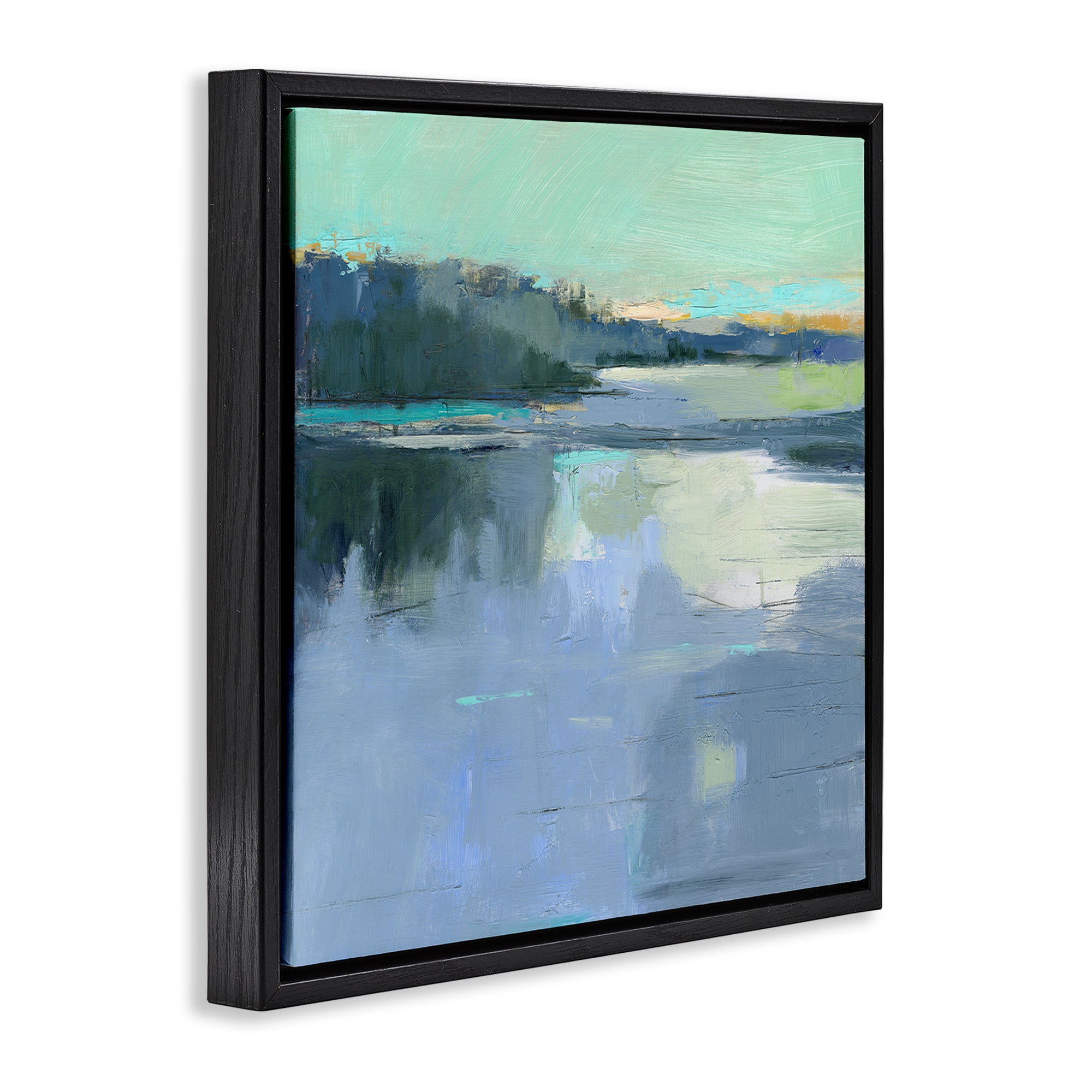 Stupell Industries Brave Boat Harbor Black Framed Floater Canvas Wall Art, design by Kathleen Robbins