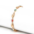 thumbnail image 4 of Pulsera de elefante con cuentas de mal de ojo turco de la suerte para mujeres, adolescentes, madres, hecha a mano, con cadena de eslabones ajustable con esmalte de mal de ojo, 4 of 5