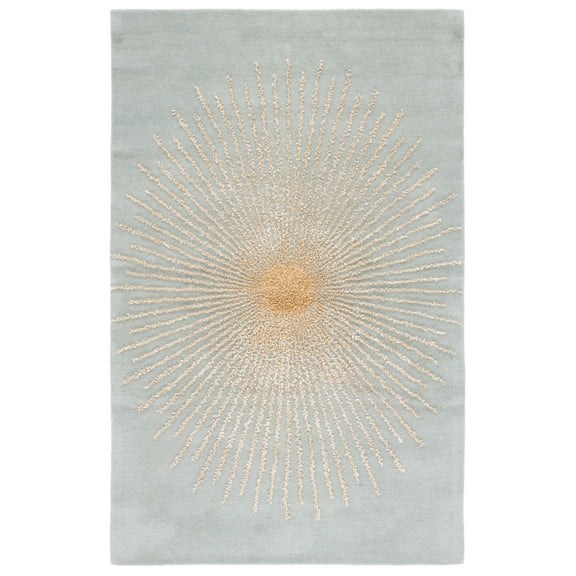 SAFAVIEH Summit Collection SMT294G Grey / Ivory Rug