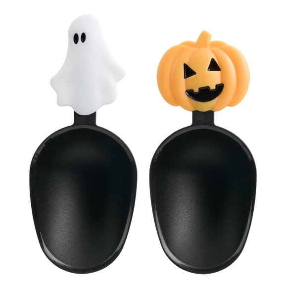Way to Celebrate Halloween Candy Scoop Set, Jack-O-Lantern and Ghost Themed, 2 Pieces