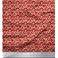 thumbnail image 1 of Soimoi Toile de Coton Feuilles & Coquelicot Imprimé Floral 1 Yard 42 Inch Wide, 1 of 6