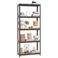 thumbnail image 2 of vidaXL 5-Layer Shelves 5 pcs Anthracite Steel&Engineered Wood, 2 of 5