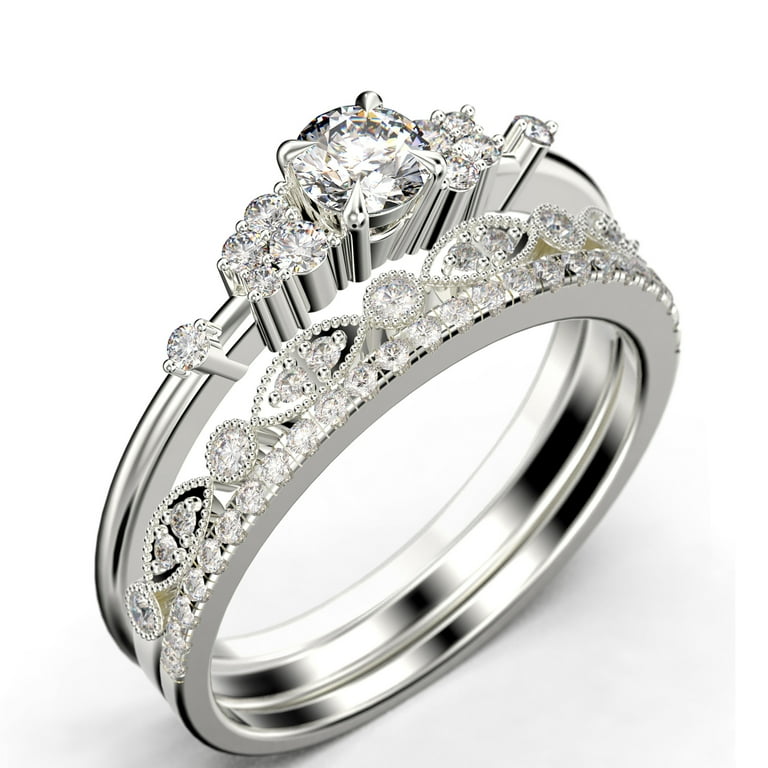 Engagement Ring 1ct Solitaire Diamond Moissanite Diamond Ring