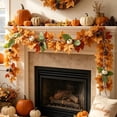 thumbnail image 4 of EWASWON Artificial Fall Maple Leaf Garland 78.7 Inch Hanging Vine Thanksgiving Autumn Decor for Mantel Fireplace Home Wedding Party, 4 of 6