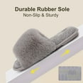 thumbnail image 7 of LongBay Women's Fuzzy Faux Fur Memory Foam Cozy Flat Spa Slide Slippers Comfy Open Toe Slip On House Shoes Sandals, 7 of 7