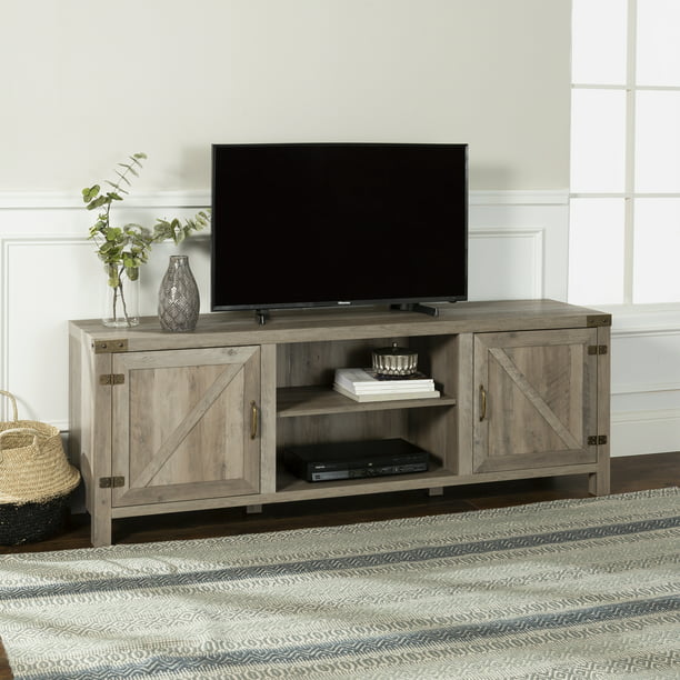 farmhouse style tv stand with fireplace