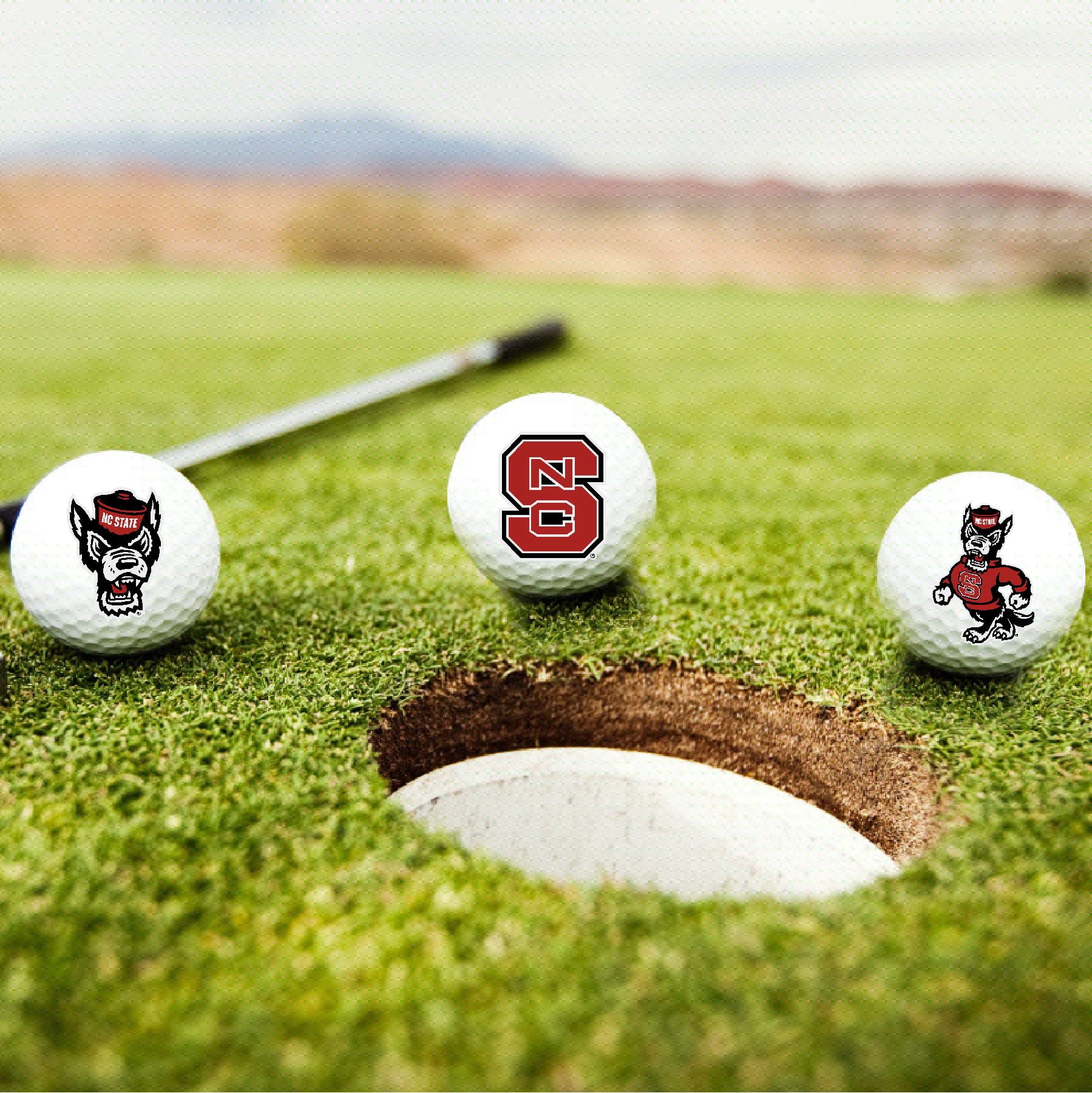 North Carolina State Wolfpack Logo Edition Officially Licensed NCAA Taylormade Distance+ Golf Balls 12-Pack (Dozen)