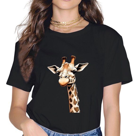 Giraffe T Shirt animal Gift Graphic Safari Zoo Tee