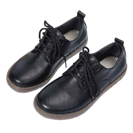 jsaierl Soft Sole Sneakers Sandals Round Toe Low Top Lace-Up Flats Women s Casual Shoes