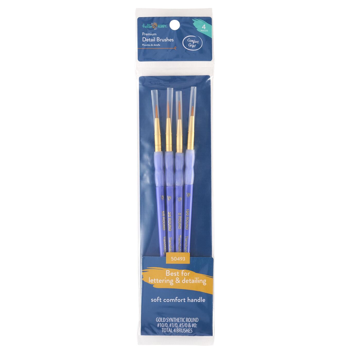 Creative Inspirations Dura-Handle Artist Paint Brush Long Solid Resin Handle Resists Chips Cracks Size Flat 1 4