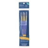 Hello Hobby 4 Pc Detail Synthetic Paint Brush Set with Soft Grip