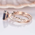 thumbnail image 4 of HeartsAndYou 1.3ct Natural Blue Sapphire Bridal Set Engagement Ring 100% 14k SOLID Rose Gold, 4 of 9