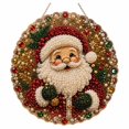 thumbnail image 1 of Leutsin Christmas Pearl Diamond Art Hanging Ornament Kit, Santa Claus Acrylic Round Board with Lace Edge DIY Diamond Painting Suncatcher Set, Handmade Holiday Hanging Decor Gift for Window Wall, 1 of 6