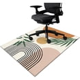 thumbnail image 1 of Office Chair Mat for Hardwood & Tile Floor,Boho Abstract Leaves 60"x48" Computer Chair Mat for Rolling Chairs Carpet, Under Desk Non Slip Gaming Rug, Low-Pile Rubber Backing Large Protector Mat, 1 of 5