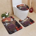 thumbnail image 1 of JSDART Overhead View Accessory Happy Halloween Items to Travel conceptMix Several Object mo 3 Piece Bathroom Rugs Set Bath Rug Contour Mat and Toilet Lid Cover, 1 of 2