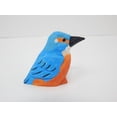 thumbnail image 3 of Kingfisher Bird Wood Figurine Statue Alcedinidae Sculpture Ornament Decor Miniature Art Carve Small Animal, 3 of 5