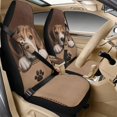 thumbnail image 2 of Xoenoiee Dachshund Paw Pattern Car Accessories Set of 5, PU Leather Car Seats Cover Protector, Seatbelt Cover, Auto Armrest Cover Protector for Most Vehicle, SUV, Truck, 2 of 7