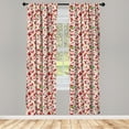 thumbnail image 3 of Ambesonne Christmas Curtains, Cartoon Santa Claus, Pair of 28"x95", Multicolor, 3 of 5