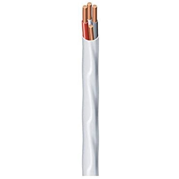 Southwire Building Wire 14 Ga, 3 Conductor 15 Amp 600 V 90 Deg C 25 ' White