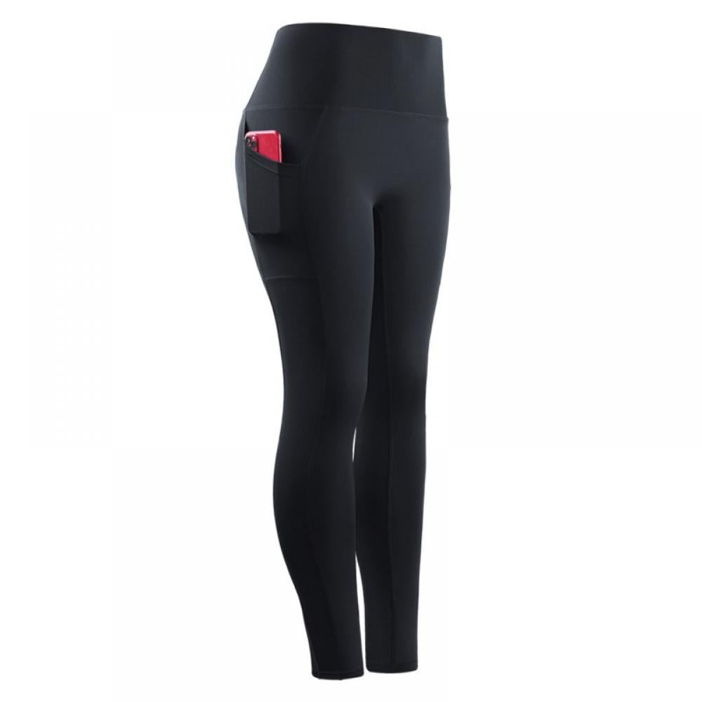 Women's High Waisted Yoga Pants with Side Pockets Tummy Control Workout