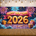 thumbnail image 2 of Decorative Design New Year Banner Colorful Fireworks Celebratory Backdrop for Party Celebration Festive Decoration Photo Shoot, 2 of 3