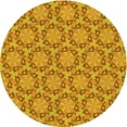 thumbnail image 1 of Ahgly Company Indoor Round Patterned Deep Yellow Area Rugs, 5' Round, 1 of 6