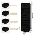 thumbnail image 4 of GRANNY SAYS Hanging Closet Organizer 6-Shelf, Foldable Storage Shelves with 5 Drawers, 6 Side Pockets, Black, 4 of 8