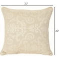thumbnail image 3 of Outdoor/Indoor Sunbrella Set of 2 Toss Pillows 20 inch x 20 inch x 5 inch Square Rialto with Pipe (Natural), 3 of 9