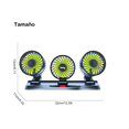 thumbnail image 3 of Ventilador Para Auto De 3 Cabezas Ajustables 360 Enchufe 12v Belug Negro, Amarillo, 3 of 5