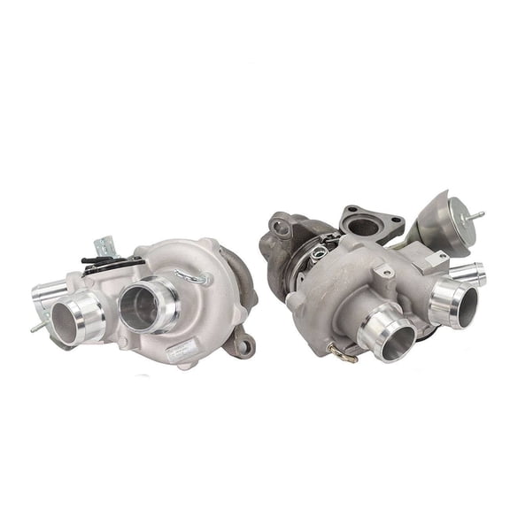 EGOESWELL Twin Turbocharger with Bracket Silver CL3Z6K682C CL3Z6K682D