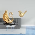 thumbnail image 2 of Estatua de resina de cisne, figura escultórica, adorno de pájaro, animal decorativo, textura suave, material de resina, adecuado para sala de estar, o, 2 of 8