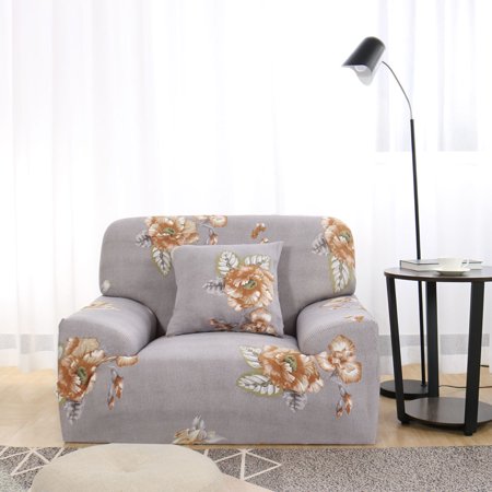 Stretch Thick Floral Sofa Covers With 1 Cushion Cover 1 Seater