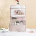 thumbnail image 2 of Bolsa de viaje portátil para guardar maquillaje, bolsa de lavado con compartimentos de gran capacidad, bolsa de lavado impermeable, 2 of 6