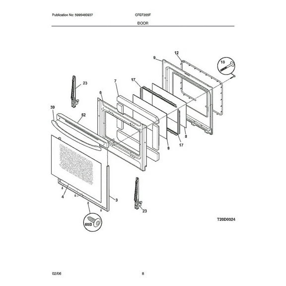 Frigidaire / Electrolux 316437703 Hinge - OEM Part