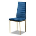 thumbnail image 2 of Baxton Studio Armand Modern Glam and Luxe Navy Blue Velvet Fabric Upholstered and Gold Finished Metal 4-Piece Dining, 2 of 7