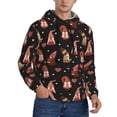thumbnail image 2 of Naloa Valentine Gnome Men's Casual Hooded Collar Drawstring Hoodies Pullover Sweatshirts Casual Long Sleeve Shirts-Medium, 2 of 7