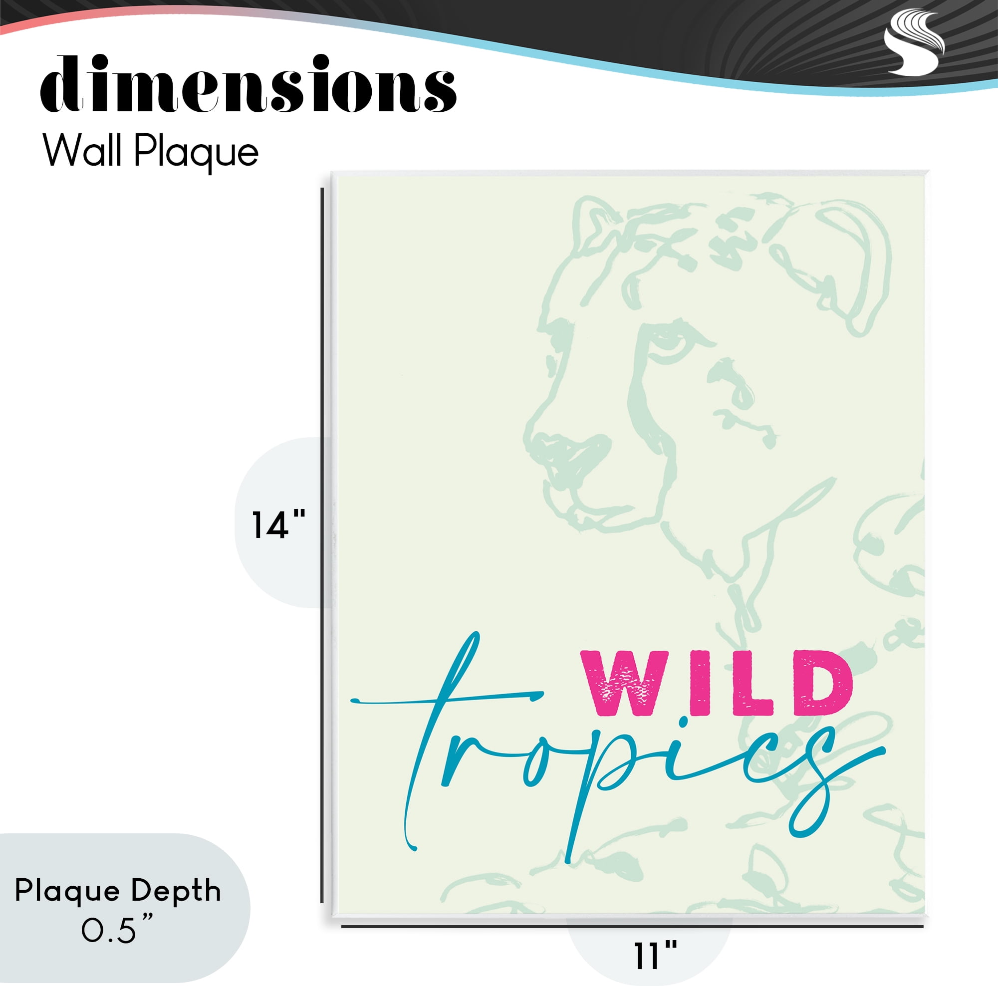 Stupell Industries Wild Tropics Cheetah Wall Plaque Art, design by Lanie Loreth