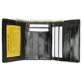 thumbnail image 5 of Mens Eel Skin Leather Trifold ID Style Credit Card Holder Wallet ID outside E 713, 5 of 15