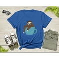 thumbnail image 6 of Coffee Drink Lover Happy Sloth Animal Sitting Coffee Cup T-Shirt Coffee Lover Sloth Animal Shirt for Men Women Kids Boys Girls Teen Tshirt, 6 of 8