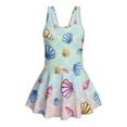 thumbnail image 7 of FOR U DESIGNS Girls' Sleeveless One-Piece Swimsuit Comfortable Tank Bathing Suit Swimwear with Short Toddler Girls Swimsuit, Scallops Fish Scales, 7 of 7