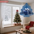 thumbnail image 3 of Metal Hanging Christmas Tree Wind Decorations - Geometric Blue Design Garden Spinners for Festive Yard Decor, 3 of 7