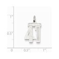thumbnail image 2 of White Sterling Silver Charm Pendant 41 19 mm 14 Rhodium-Plated Small Satin Number, 2 of 2